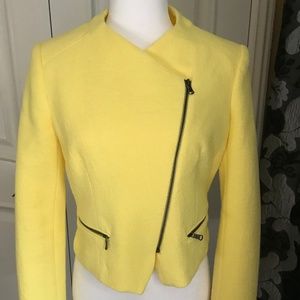 NEW ZARA TRAFALUC YELLOW TWEED BLAZER / JACKET